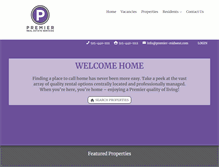 Tablet Screenshot of premierrealestateapartments.com